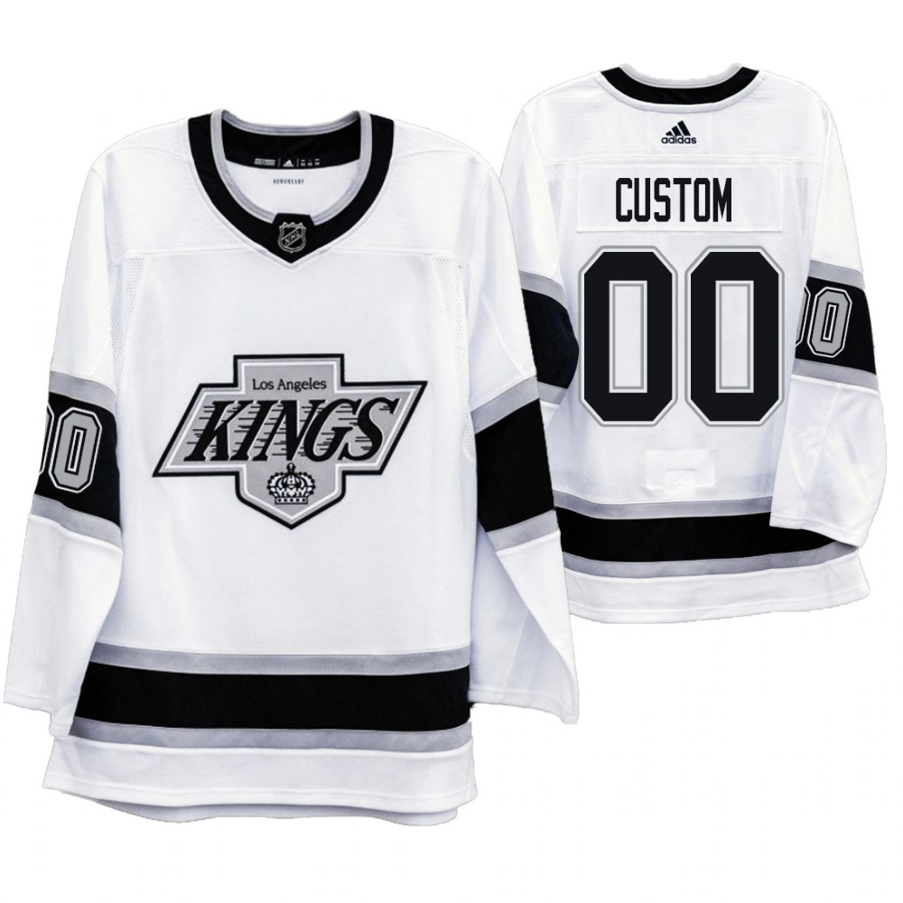 Cheap Los Angeles Kings Custom Men Adidas 2019-20 Heritage White Throwback 90s NHL Jersey